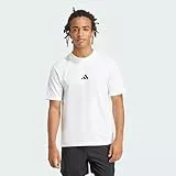 adidas Herren Essentials Small Logo Single Jersey Shirt, White/Black, XXL