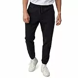 Snocks Jogginghose Herren – Bequeme Sporthose mit Reißverschlusstaschen & kuscheligem Innenfutter – Stylische Laufhose aus 100 % Bio-Baumwolle – Ideal für Freizeit, Training & Alltag M Schwarz