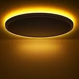 Swoieltr Deckenlampe LED Deckenleuchte Dimmbar, 6W 1800K Nachtlicht Warm, 24W 2800LM Deckenlampe mit Fernbedienung, LED Deckenleuchte Flach für Schlafzimmer, Kinderzimmer, Wohnzimmer Rund (30CM,Weiß)