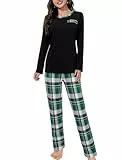 Evolyline Schlafanzug Damen Lang Pjama Set Zweiteiliger Schlafanzüge für Damen Langarm Nachtwäsche Pyjama Loungewear Homewear Lounge Set Kuschelig Hausanzug für Herbst Winter Pajamas for Women
