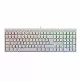 CHERRY MX 2.0S, Mechanische Gaming-Tastatur mit RGB-Beleuchtung, Deutsches Layout (QWERTZ), Kabelgebunden, Designed in Germany, MX RED Switches, Weiß