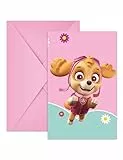 Procos - Einladungen mit Umschlag Paw Patrol Skye & Everest aus FSC-Papier, 6 Stück, PR94107