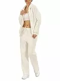 Redbridge Jogginganzug Zweiteiliges Sweat Set mit Zip Hoodie und Hose Bequemer Trainingsanzug für Freizeit Sport und Loungewear Creme XXL