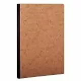 Clairefontaine 79540C - Notizbuch / Kladde AgeBag DIN A5, Leinenoptil, 96 Blatt, blanko, Tabakbraun, 1 Stück
