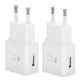 2er Pack USB Ladegerät, Netzteil Steckdosenadapter, Ersatz-Original Schnellladegerät Für Samsung Galaxy S8 S9 S10 S20 S21 Plus S10e 5G S7 A56 A54 A52s A50 A51 A36 A34 A30 A20 A16 A15 A14 A06 A05s