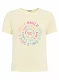 Zwillingsherz T-Shirt für Damen aus Baumwolle – Kurzarm Shirt mit kleinem Schriftzug & Herzmotiv – Frauen Basic Shirt Casual Freizeit Sommer – Damen Oberteil Smile Design