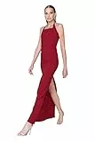 Trendyol Damen Maxi-Etui-Abendkleid und Ballkleid Kleid, burgunderfarben, 38
