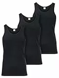 Ladeheid Unterhemd Herren Ärmellos Baumwolle Underwear Men - Weiches, Komfortables Tank Top Herren Unterwäsche, Unterhemden, Set 3 Stück LA40-258 (Schwarz, L)