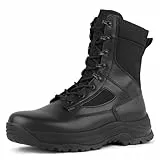 LUDEY Springerstiefel Militär Taktische Stiefel Kampfstiefel Einsatzstiefel Herren Arbeitsstiefel Leichte Military Boots Schwarz 46EU