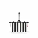 reisenthel carrybag XS summerstripes black – Stabiler Einkaufskorb mit praktischer Innentasche – Elegantes und wasserabweisendes Design