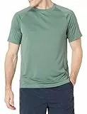 Amazon Essentials Herren Schmal Geschnittenes, Kurzärmeliges, Schnelltrocknendes UPF 50-Bade-T-Shirt, Grün, L