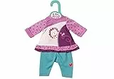 Zapf Creation 870716 Dolly Moda Sommerkleid mit Hose 36 cm - 1 Puppenoutfit mit Puppenkleid und Puppenhose in rot oder lila, 1 Set, Farbe nach Vorrat und kann nicht gewählt werden, Assorted
