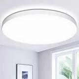 Swoieltr Deckenlampe LED Deckenleuchte Ø28cm 24W 2000LM 6500K Kaltweiß, LED Lampen IP44 Wasserfest für Badezimmer/Garage/Balkon/Küche/Flur, Moderne Runde Wohnzimmerlampe– Hell & Energiesparend