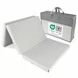 LaLoona Reisebettmatratze 60x120 cm/Höhe 5 cm – Matratze für Baby Reisebett mit abnehmbaren Bezug und Tasche, atmungsaktiv, waschbar, Oeko-TEX schadstoffgeprüft - Grau