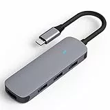 MMOBIEL USB-C Hub Splitter - 4-Port mit 4X USB 3.0 Anschlüsse - 5Gbps USB-A Verteiler Mehrfachstecker Kompatibel mit PC, Laptop, MacBook Pro/Air, XPS, Flash Drive, HDD usw - 4 Anschlüsse - Universell