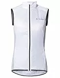 VAUDE Matera Air Weste Damen – Leichte Sportweste mit 80% Windschutz, Jacke unter Verwendung von recyceltem Material, 80 g, Atmungsaktiv - white, 40