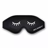AYLASHES 3D Schlafmaske - Schlafmaske mit Mulde für Wimpernextensions, ideal für Seiten- & Bauchschläfer, verstellbar, atmungsaktiv & waschbar, vegan & dermatologisch getestet