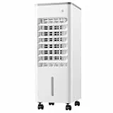 Verdunstungsluftkühler, fensterlose tragbare Klimaanlage mit 9L Tank, 3 Geschwindigkeiten, 90° Oszillation & 8H Timer, Kühlventilator für Home Office Schlafzimmer