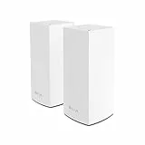 Linksys Velop MX8400 Tri-Band Mesh-WiFi 6-System (AX4200) WLAN-Router mit bis zu 525 m² Funkabdeckung, 3,5-mal schneller, für mehr als 80 Geräte – 2er-Pack, Weiß
