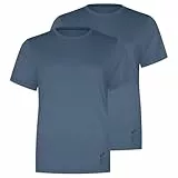 Sloggi - SLG Base Soft - Unterhemd/Shirt Kurzarm - 2er Pack (L Cloudy Blue)