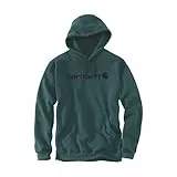 Carhartt Herren Loose Fit Midweight Logo Graphic Sweatshirt, Greenstone, S EU