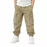Fnaobai Cargohose Jungen mit Großen Taschen Jogginghose Kinder Jungen Cargo Hose Outdoorhose für Kleinkinder 1-6 Jahre (DE/NL/SE/PL, Alter, 1 Jahr, 2 Jahre, Regular, Grün)