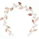 minkissy Hochzeit Braut Stirnband Blatt Haarranke Boho Kopfschmuck RosÉGold BlÄTter Haarband Hochzeit Haarschmuck Elegante Haarschmuck FÜR Frauen