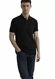 Mavi Herren Polo Tee T-Shirt, Black, M