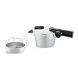 Fissler Vitaquick Premium/Schnellkochtopf (2,5 L, Ø 18 cm) m. Einsatz, Edelstahl-Dampfkochtopf, 2-Garstufen, Made in Germany - Induktion