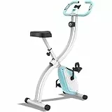 Ultrasport F-Bike 150, Fahrradtrainer, Fitnessbike, LCD-Trainingscomputer, faltbarer Heimtrainer, Herzfrequenzmessung, 8 Widerstandsstufen, maximale Benutzergewicht 110 kg, Höhenverstellbarer, Minze