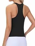THE GYM PEOPLE Damen Sport Tank Tops Schmale Passform Ärmellos Basic Racerback Fitness Oberteile Sommer Laufen Yoga Shirts