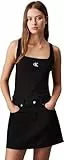 Calvin Klein Damen Tank Top Ck Rib Rundhalsausschnitt, Schwarz (Ck Black), L