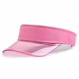 HAWILL Sonnenvisier Sonnenhut Damen Leoparden Druck Visor Cap Sport Sonnenschutz Strand Sonnenblenden Hut 80er Jahre UV Schutz Kappe Sommer für Golf Tennis (DE/NL/SE/PL, Numerisch, 56, 58, Rosa)