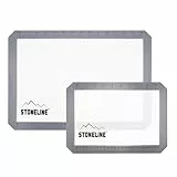 STONELINE® Backmatten-Set, 2-teilig, aus Silikon, mit Hilfslinien und Umrechnungstabellen internationaler Maßangaben