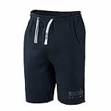 Mount Swiss Herren Shorts 6XL Dunkelblau 100% Baumwolle große Größen Kurze Freizeithose Sporthose elastischer Bund Taschen atmungsaktiv bequem Sommerhose Übergröße