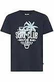 Blend Califo Herren T-Shirt Kurzarm Shirt mit Print und Rundhalsausschnitt, Größe:L, Farbe:Dark Navy Blue (74645)