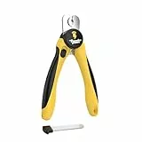 Thunderpaws Hunde-Nagelknipser (klein/mittel) mit Nagelfeile (Gelb)