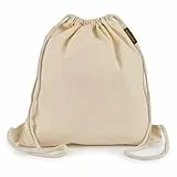 Naturstube® Baumwoll 10er SetNatur Turnbeutel Sportbeutel Zuziehbeutel Gymsack Sack Jute Schule Rucksack