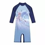 United Labels Die Eiskönigin Badeanzug UV Schutz 50 für Mädchen, ELSA, Blau, 110/116, Schwimmanzug Einteiler, Bademode Kinder, Badebekleidung