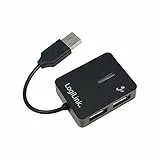 LogiLink UA0139 - USB 2.0 Hub mit 4-Ports Modell 'Smile', 4x Hi-Speed USB, Schwarz