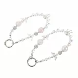 SHINEOFI 2 Stück Crystal Beaded Phone Charms Perlen Telefongurt Beaded Mobile Phone Chain Wristlet Handyarmbandkette Handy Anhänger Armband