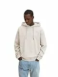 TOM TAILOR Denim Herren 1033580 Hoodie Sweatshirt Mit Kleinem Logo-Print, Light Dove Grey, M EU