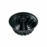 Zenker Gugelhupfform Ø 25 cm BLACK METALLIC, Backform aus Stahlblech, Kuchenform mit Antihaftbeschichtung (Farbe: Schwarz), Menge: 1 Stück