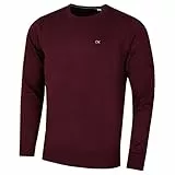 Calvin Klein Herren Baumwolle Sweater - French Burgundy - L