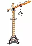 Dickie Toys Mega Crane (120 cm) - Kran Spielzeug mit Fernbedienung für Kinder von 3-5 Jahren - Baustellenfahrzeuge Kinder Set mit Seilwinde, Greifarm & Lastentrage, 350° drehbar - 201139012