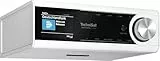 TechniSat DIGITRADIO 23 ASA – Küchen Unterbauradio mit Automatic Safety Alert (ASA, DAB Küchenradio, UKW, dimmbares TFT Farbdisplay, Bluetooth Audiostreaming, 2 Watt) weiß