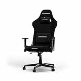 DXRacer Prince L Schwarz Stoff das Orginal Gaming Stuhl, Schreibtischstuhl, Bürostuhle, Office Chair, Drehstuhl für PC Gamer