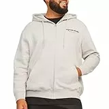 JACK & JONES Herren Hoodie Kapuzenpullover JORVESTERBRO - Relaxed Fit S-XXL, Größe:XL, Farbe:Moonbeam 12241687