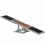 PawHut Hundewippe, Hunde Agility Wippe aus Holz, rutschfest Hunde Agilitäts Rampe für Hunde unter 30 kg, wetterfest Hundetraining Outdoor Hundesport für Balance, 180 x 30 x 30 cm Grau