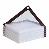Transparente Plane Mit öSen 2x2.5m Abdeckplane Wasserdicht -Durchsichtig Tarp FüR GartenmöBel,Bauernhof,Balkon (Schwarze Grenze)